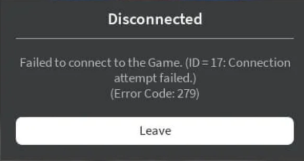 scariest Roblox error codes error 279 connection problem
