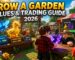 grow a garden values trading guide showing pets and trade calculator in roblox 2026
