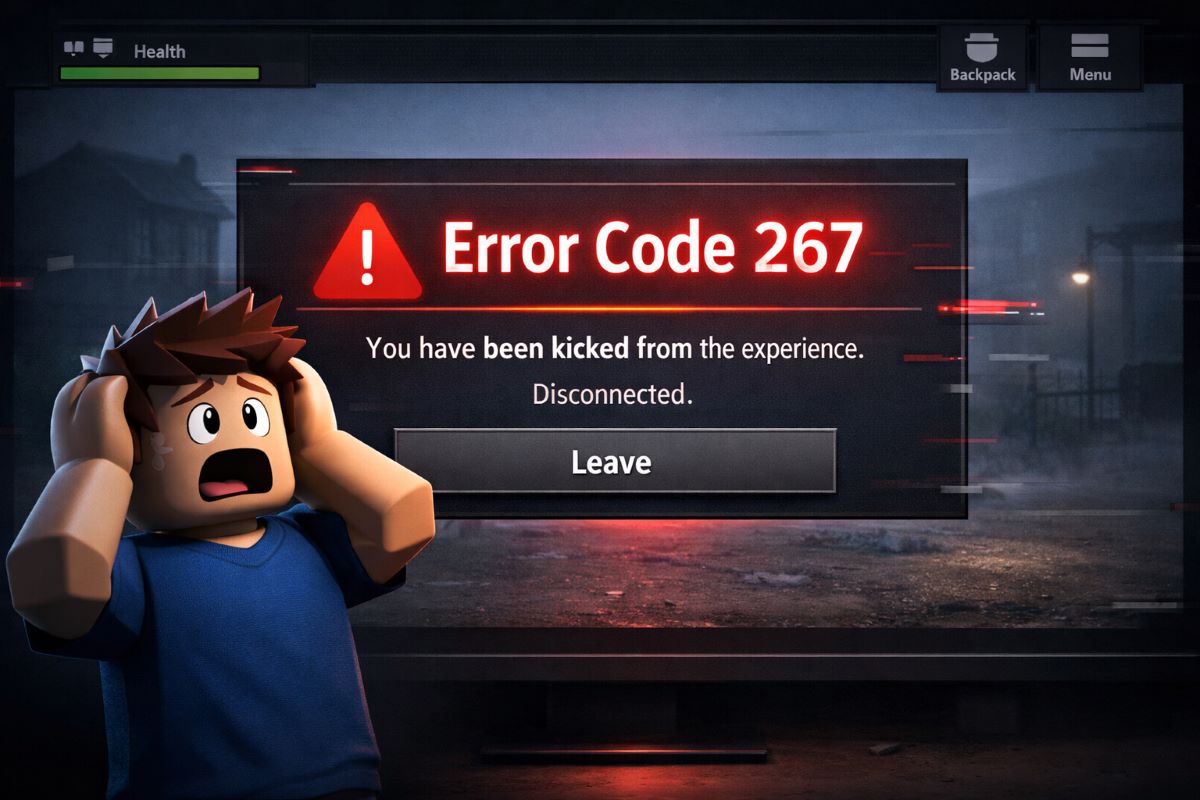 scariest Roblox error codes warning screen with error code 267 popup