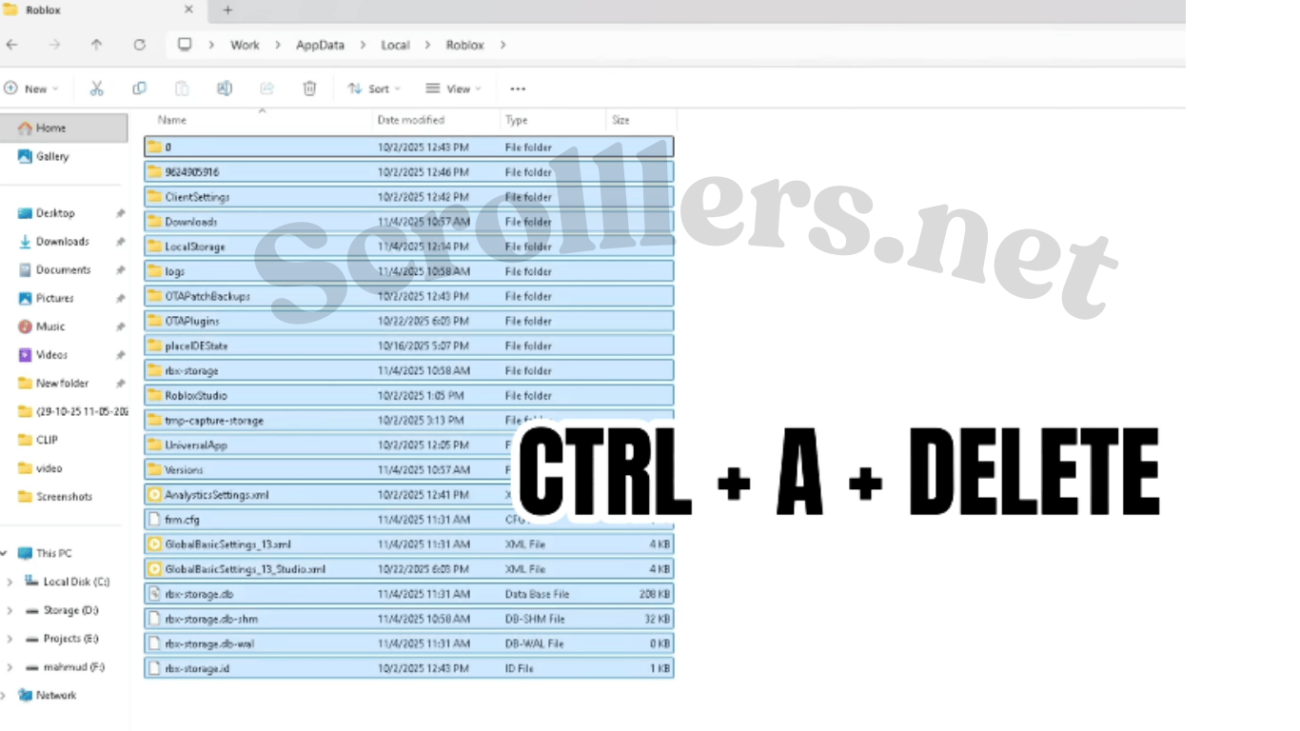 Windows Run command with %localappdata% folder open to delete cache when Roblox keeps crashing
